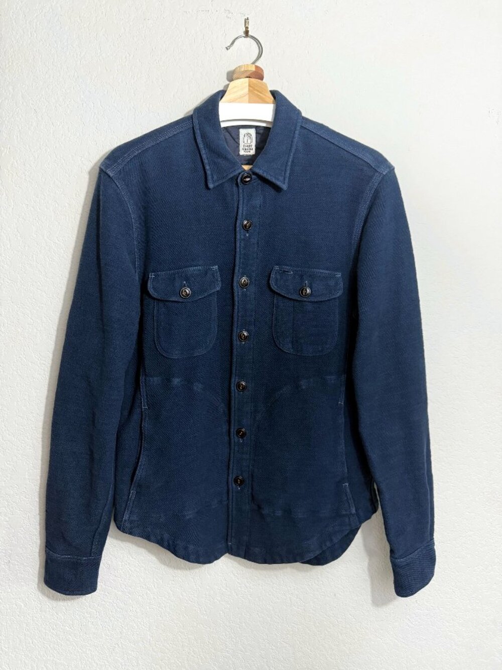 Hiroshi Kato – The Anvil Indigo Cotton Shirt Jacket – Weathered Navy – Size S